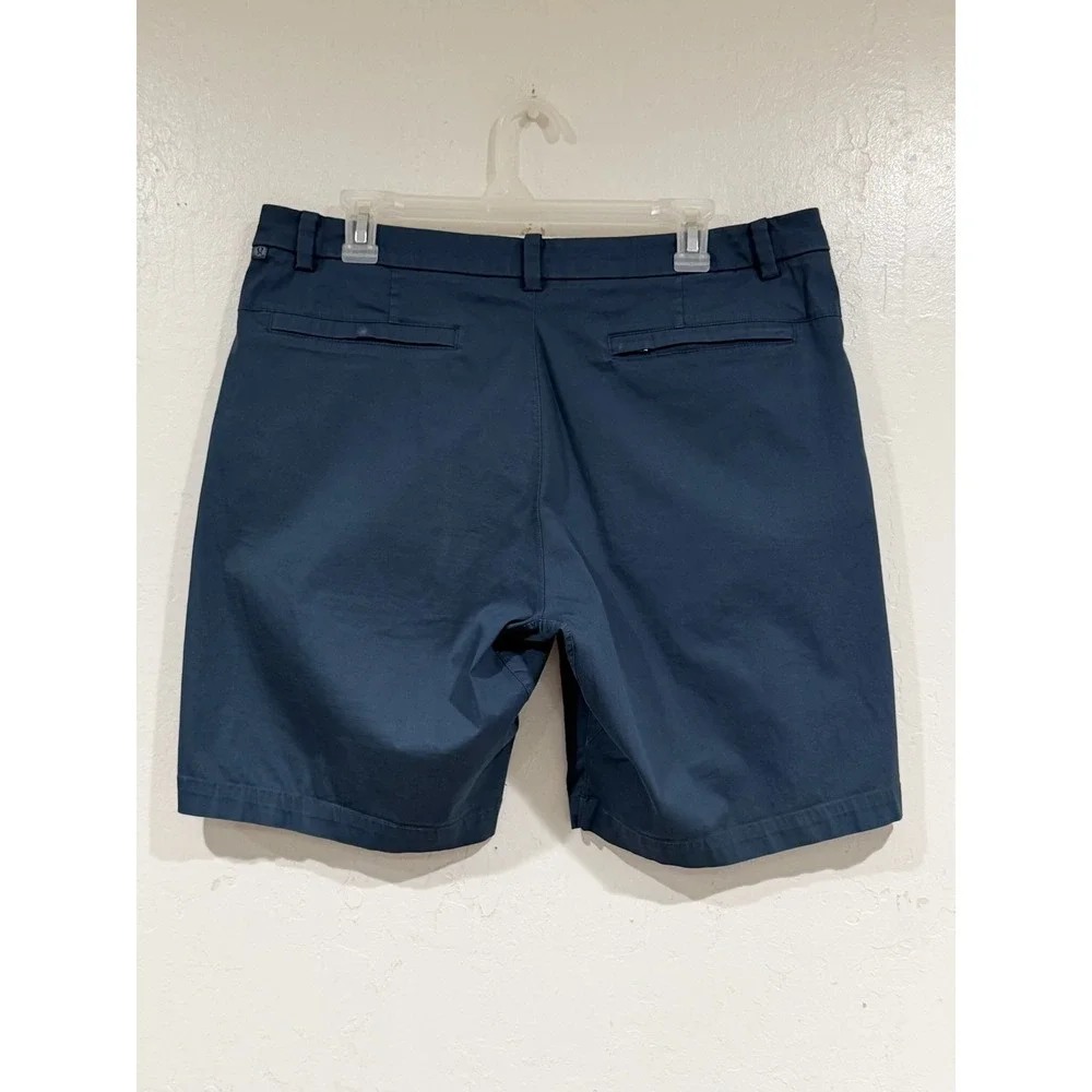 Lululemon Commission Short 9 Navy Blue Warpstreme Golf Chino Mens 34 LM7AASE